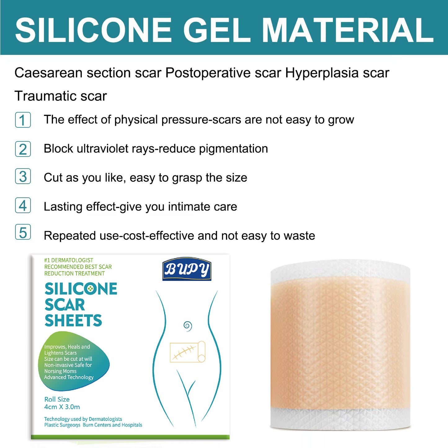 Silicon Scar & Wrinkle Tape